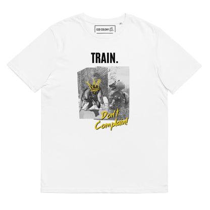Train, Don't Complain German Shepherd Tshirt for lovers and owners, white color - GSD Colony
