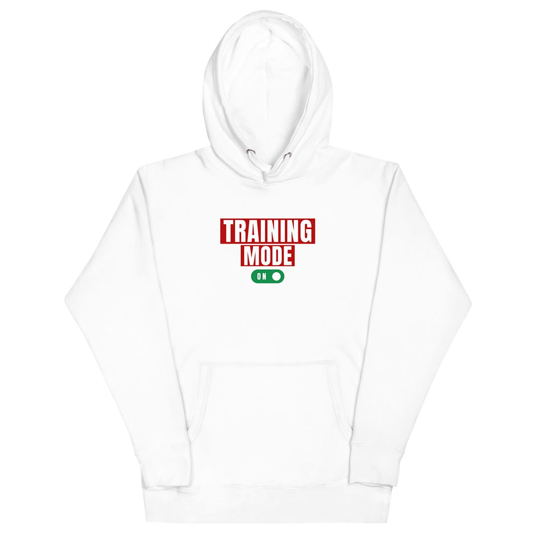 Training mode on dog lover owner hoodie, white color - GSD Colony