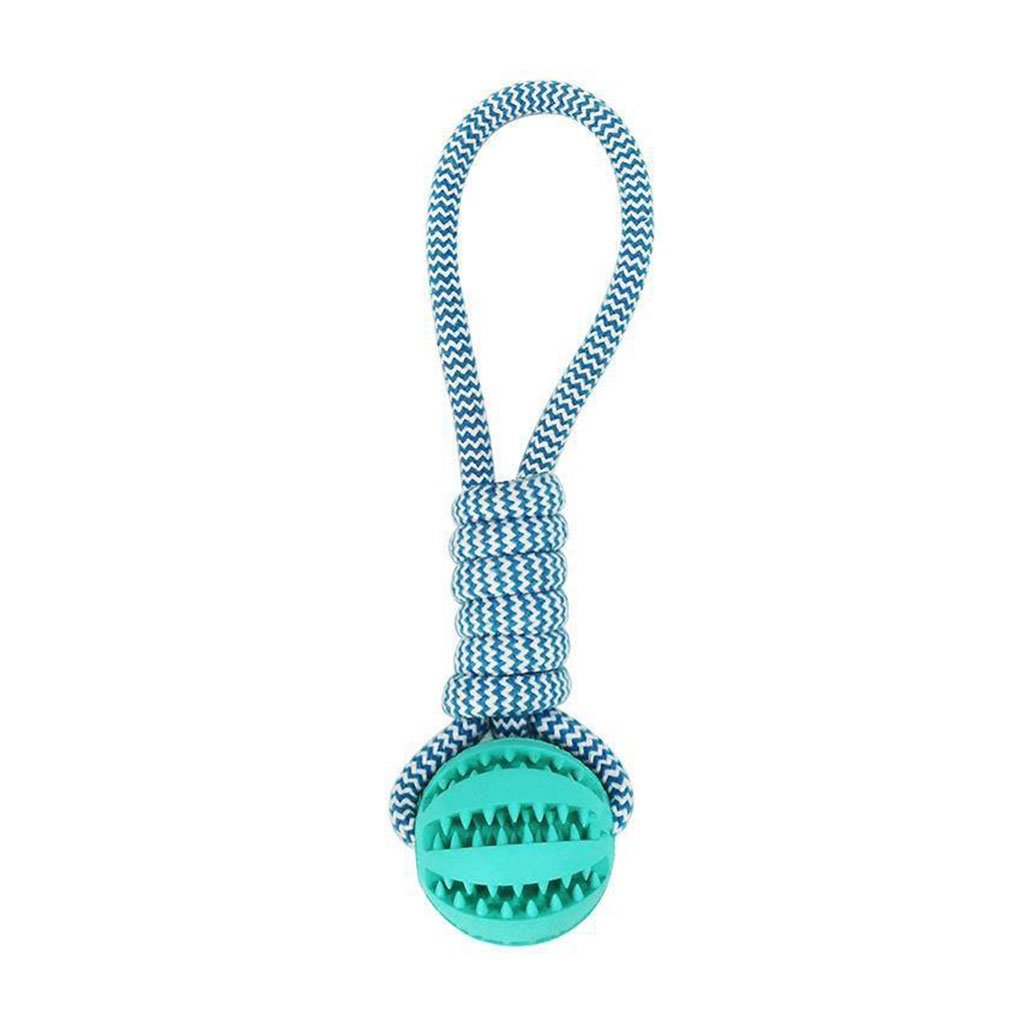 Blue Ball on Rope Dog Toy for German shepherd