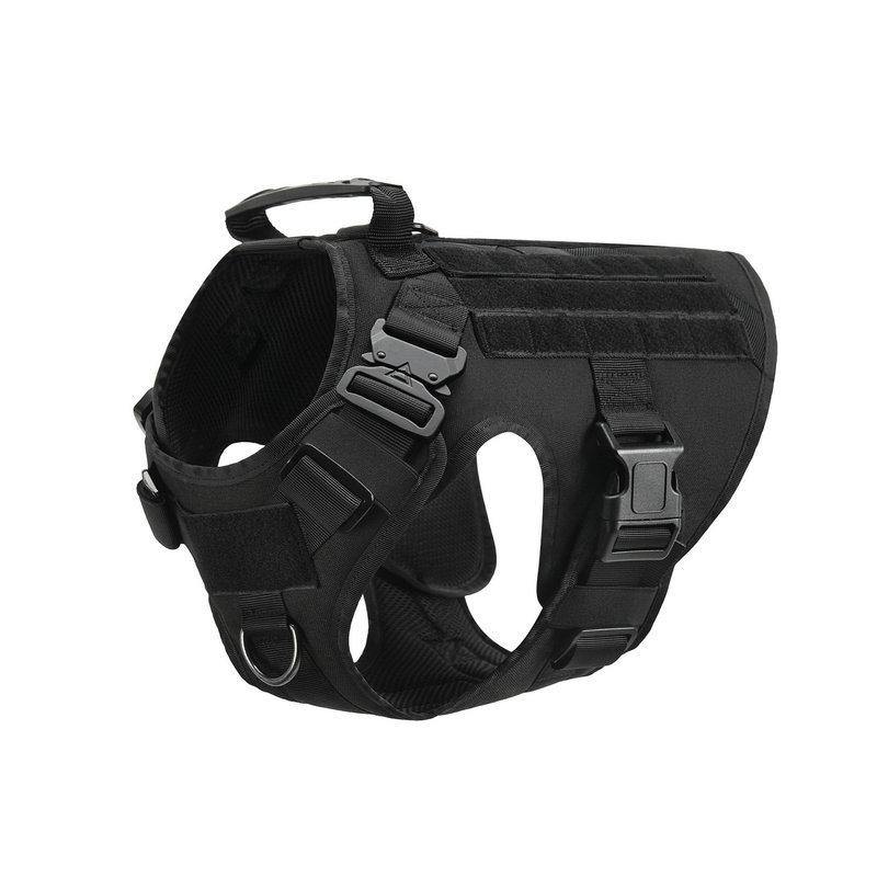 Black K9 Tactical harness for German Shepherd dog, Military dog harness - GSD Colony shop