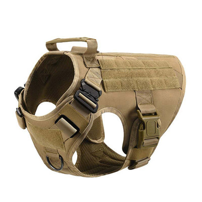 Brown K9 Tactical harness for German Shepherd dog, Military dog harness - GSD Colony shop