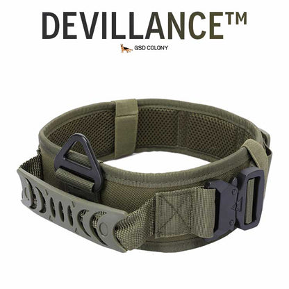 Devillance GSD Colony Tactical Collar for Working Dogs, Green Color