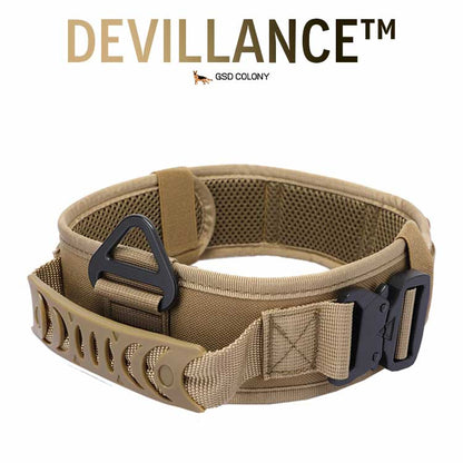 Devillance GSD Colony Tactical Collar for Working Dogs, Brown Color