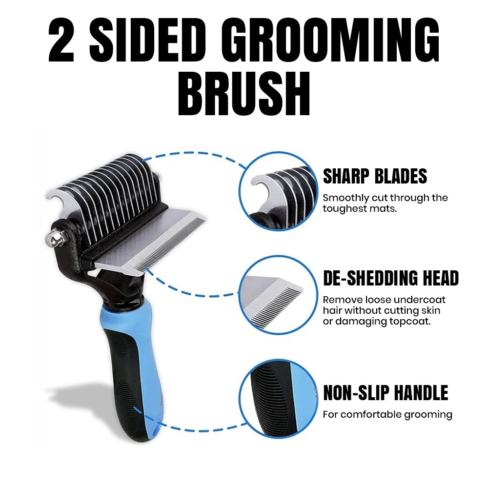 Doublester German Shepherd grooming brush features