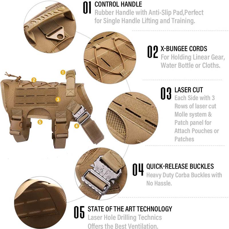 Features of tactical harness for German Shepherd dog - GSD Colony