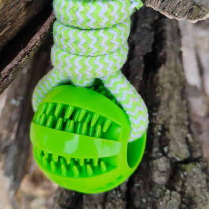 German Shepherd ball on the rope, green color - GSD Colony