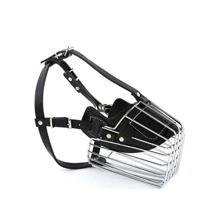 German Shepherd Black Dog Metal Muzzle, Adjustable Dog Wire Basket for Large Dogs - Gsdcolony.com