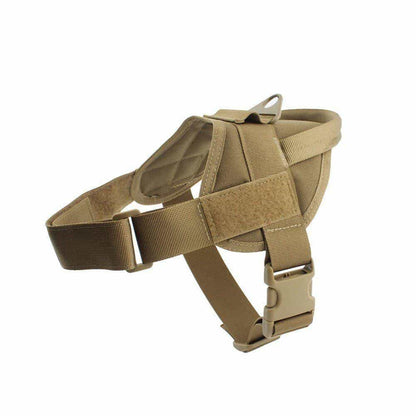 German Shepherd Brown Tactical Harness for K9 Dogs With Handle No Pull Effect GSD Colony