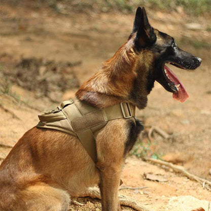 German shepherd dog tactical harness with handle