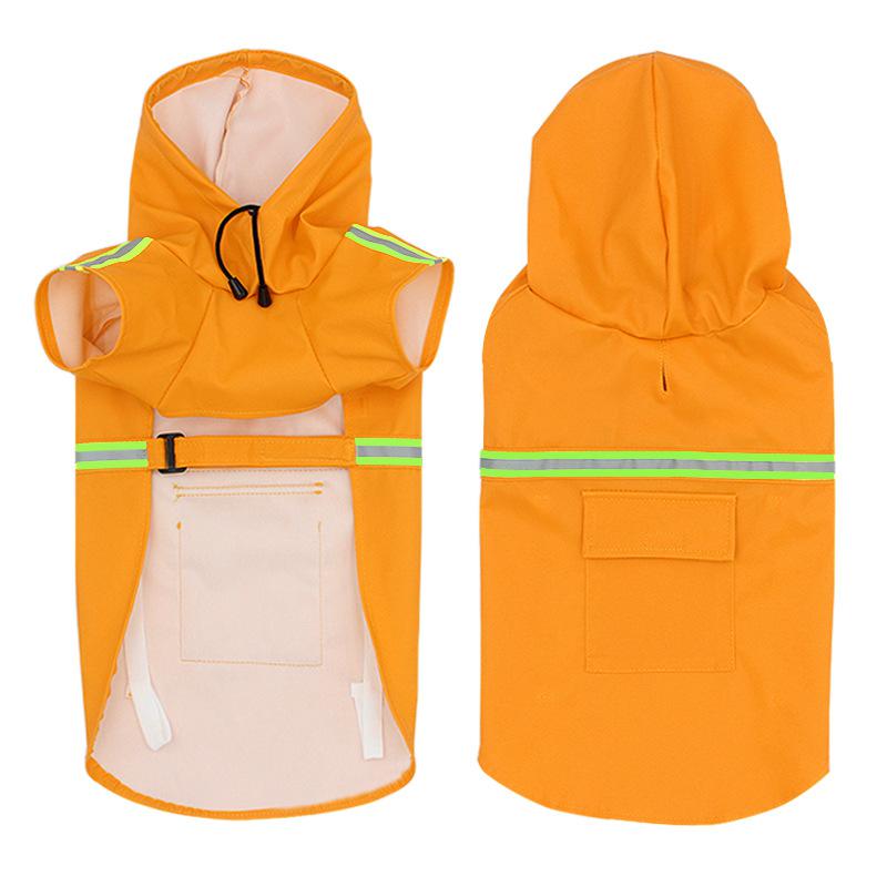 German Shepherd dog waterproof orange raincoat - GSD Colony