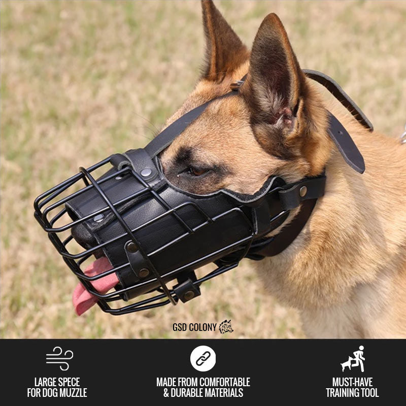 German Shepherd in Muzzlester™ dog tactical muzzle