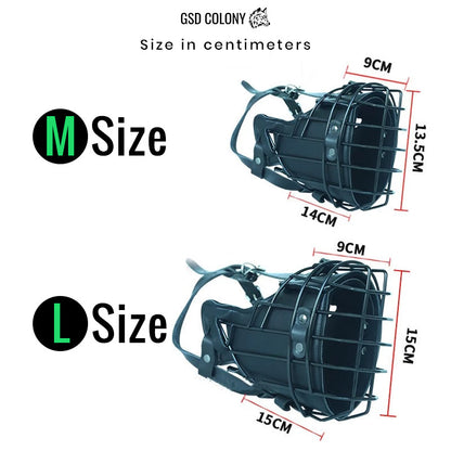 German Shepherd Tactical Muzzle Size Chart - Centimeters