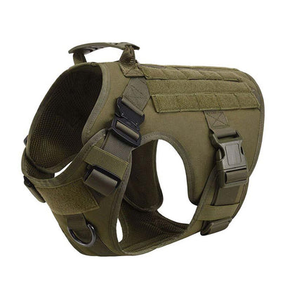 Green K9 Tactical harness for German Shepherd dog, Military dog harness - GSD Colony shop