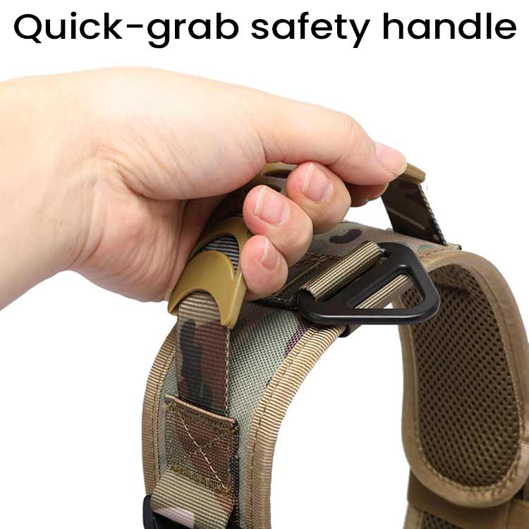GSD Colony Tactical Working Dog Collar with the safety quick grab handle on collar