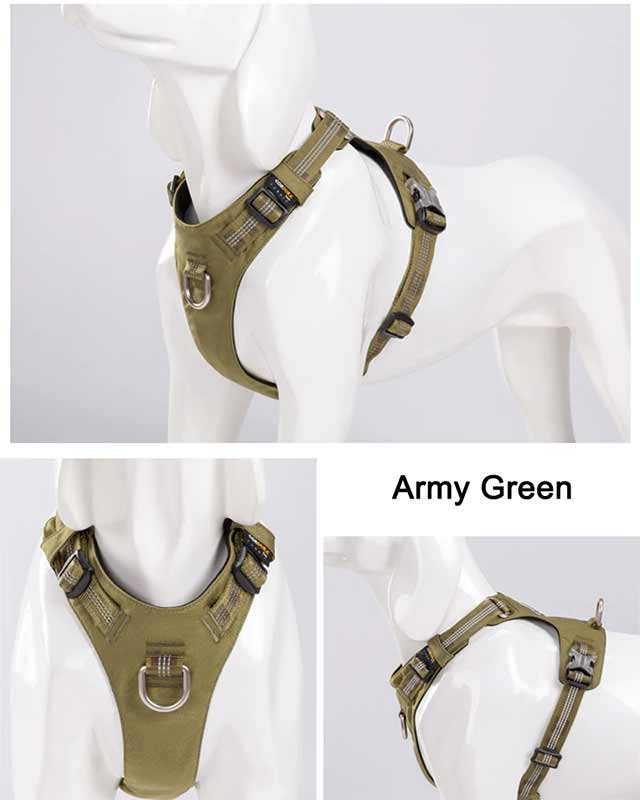 Perfect Fit Green Dog Harness, No Pull Durable Dog Harness - GSD Colony