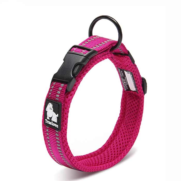 German Shepherd Dog Reflective and Soft Pink Collar - GSD Colony Shop