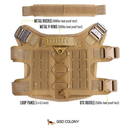 Premium features of tactical harness for German Shepherd dog - GSD Colony