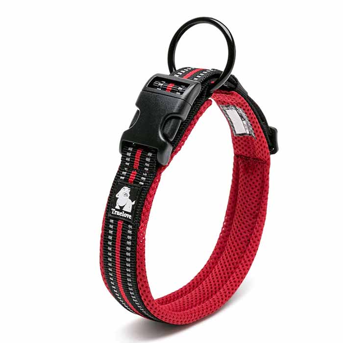 German Shepherd Dog Reflective and Soft Red Collar - GSD Colony Shop