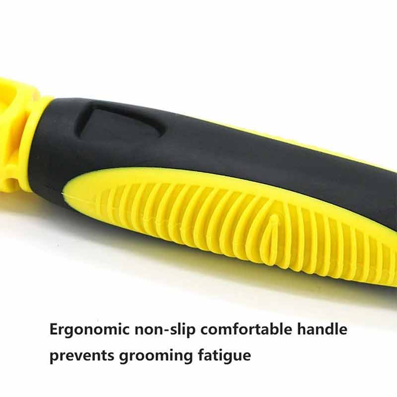 Yellow Stainless Steel Double Sided, German Shepherd Grooming Brush - GSD Colony Shop