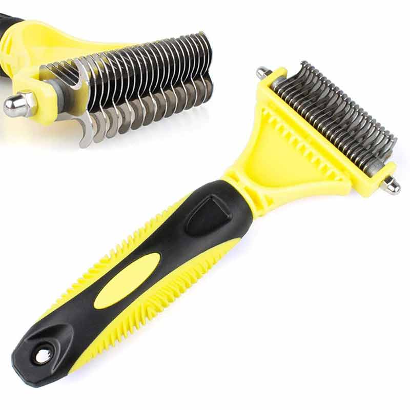 Yellow Stainless Steel German Shepherd Dog Grooming Brush - GSD Colony Shop